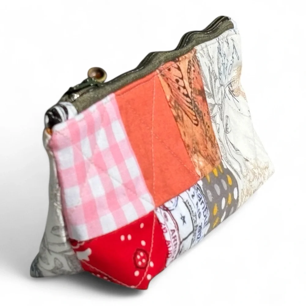 Colorful Patchwork Zipper Pencil Pouch - Picture 3 of 8